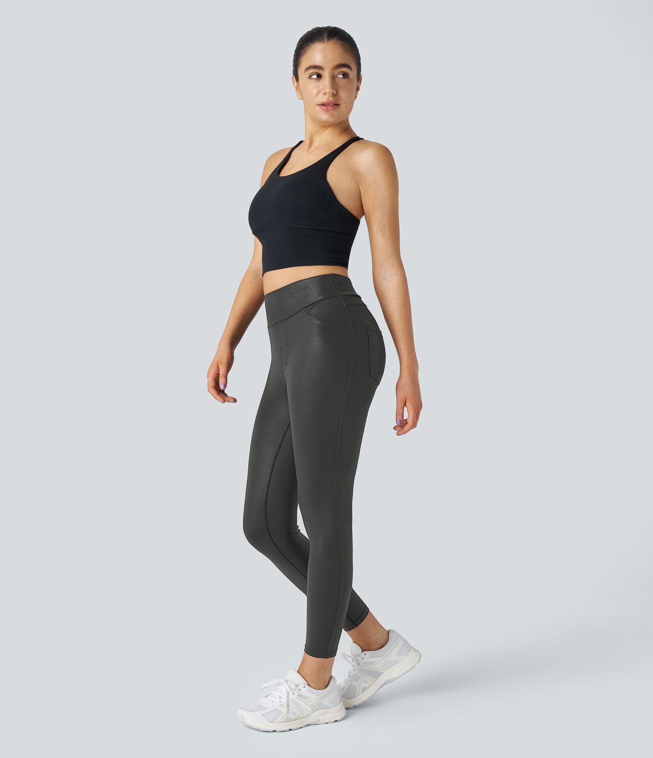 SELENA / HOOG-WAIST NEPS LEGGINGS