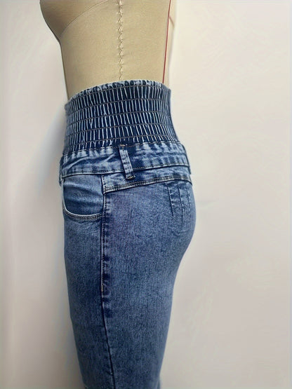 DAPHNE / STRETCHY HOOGDELLEN JEANS