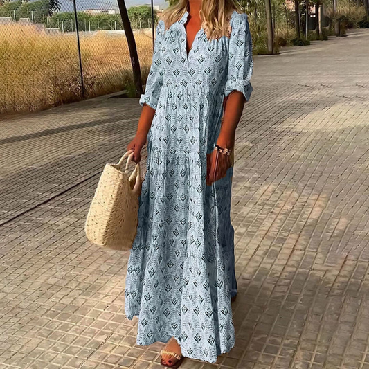 ROSE / ELEGANT BOHO MAXI DRESS