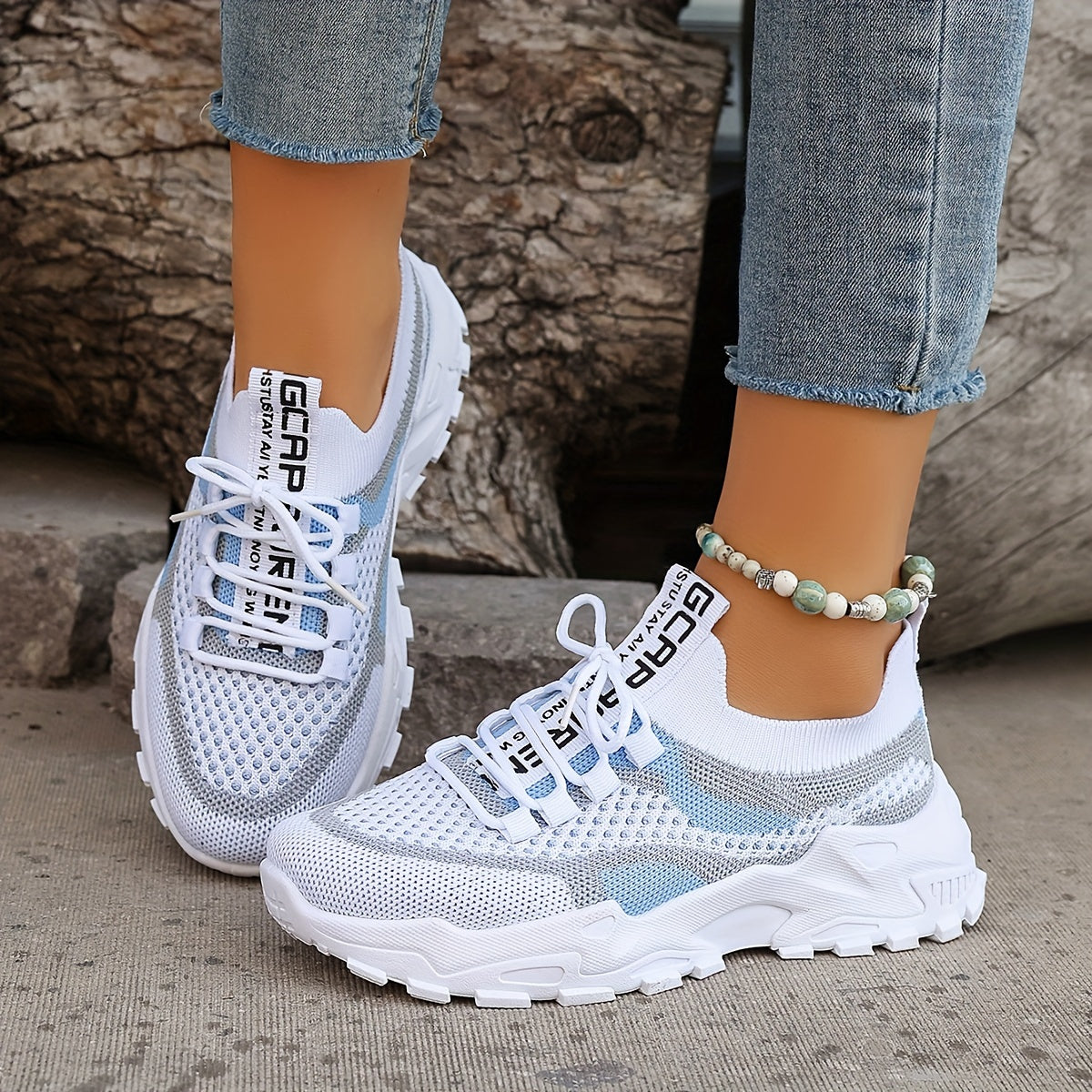 Emma - Colorblock Gebreide Sneakers