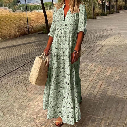 ROSE / ELEGANT BOHO MAXI DRESS