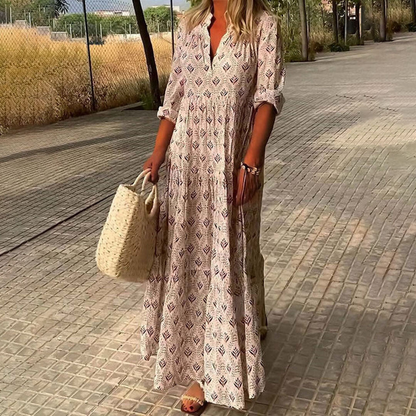 ROSE / ELEGANT BOHO MAXI DRESS