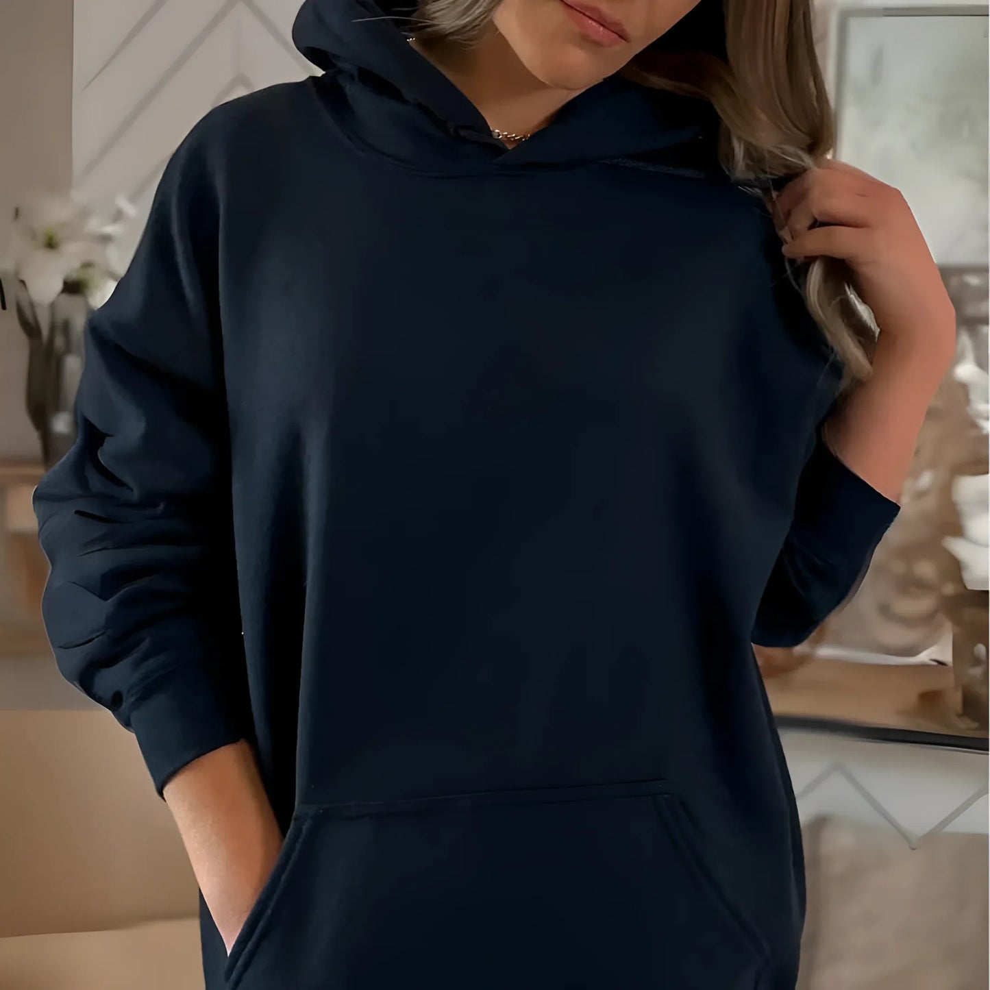 Elise - Oversized Katoenen Hoodie met Capuchon