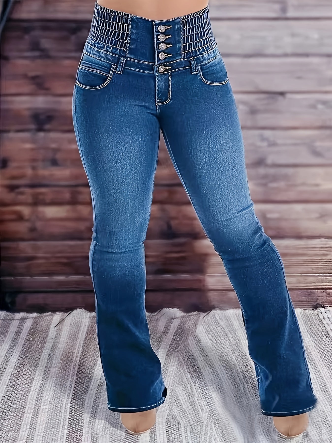 DAPHNE / STRETCHY HOOGDELLEN JEANS