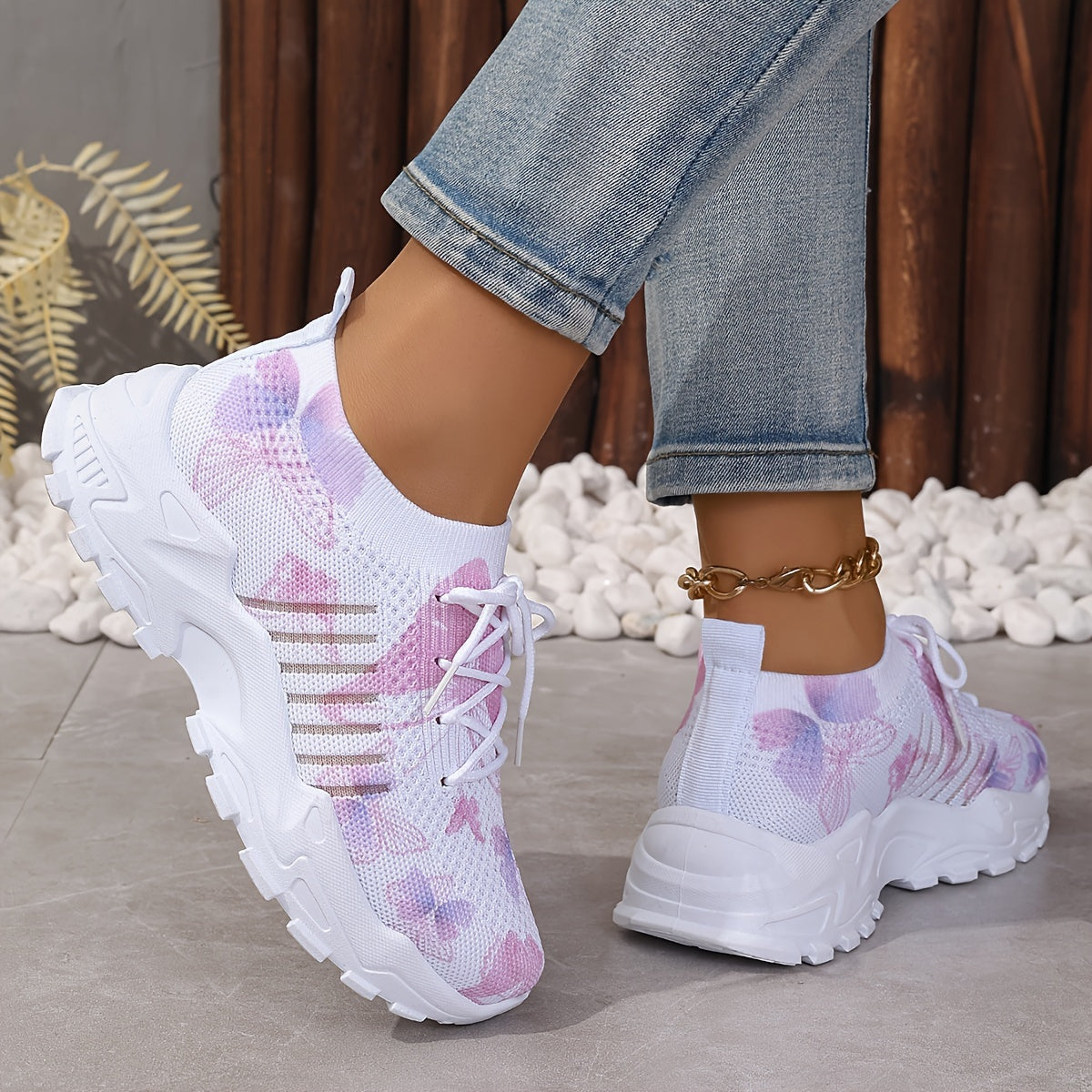 BEA / BUTTERFLY PATTERN SNEAKERS