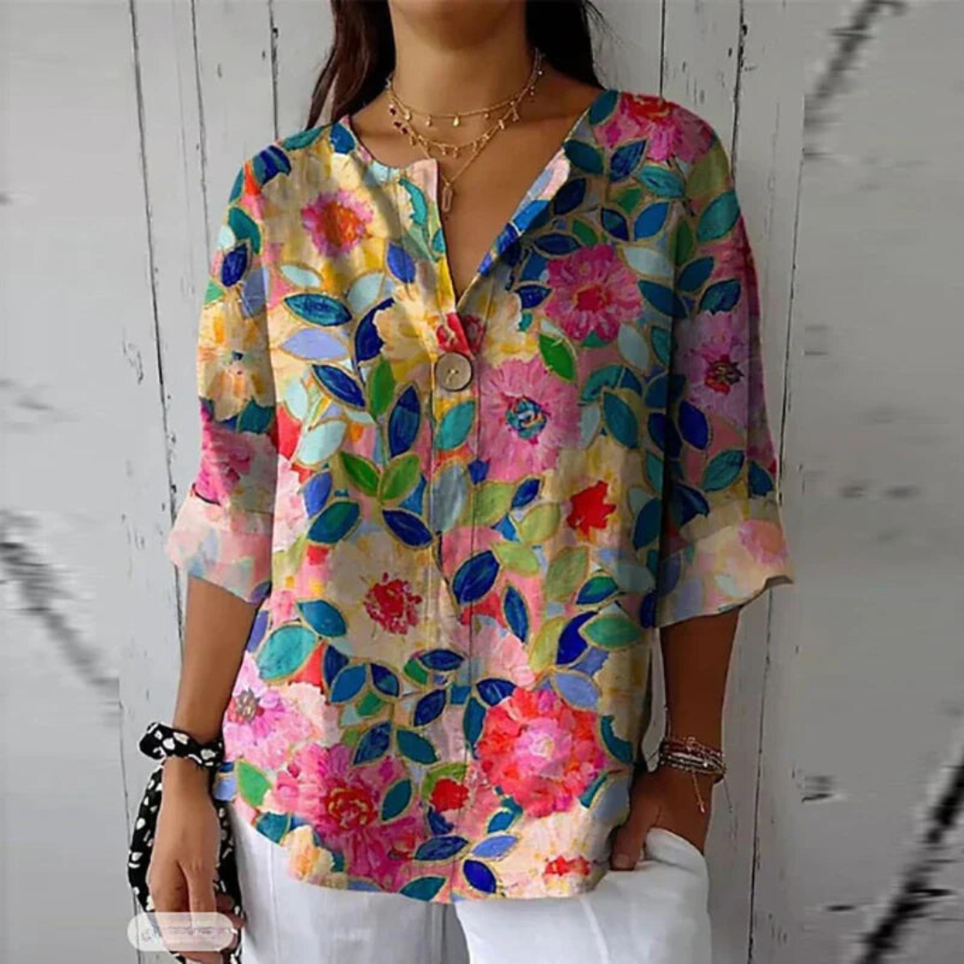 JOYCE / CASUAL FLORAL BLOUSE