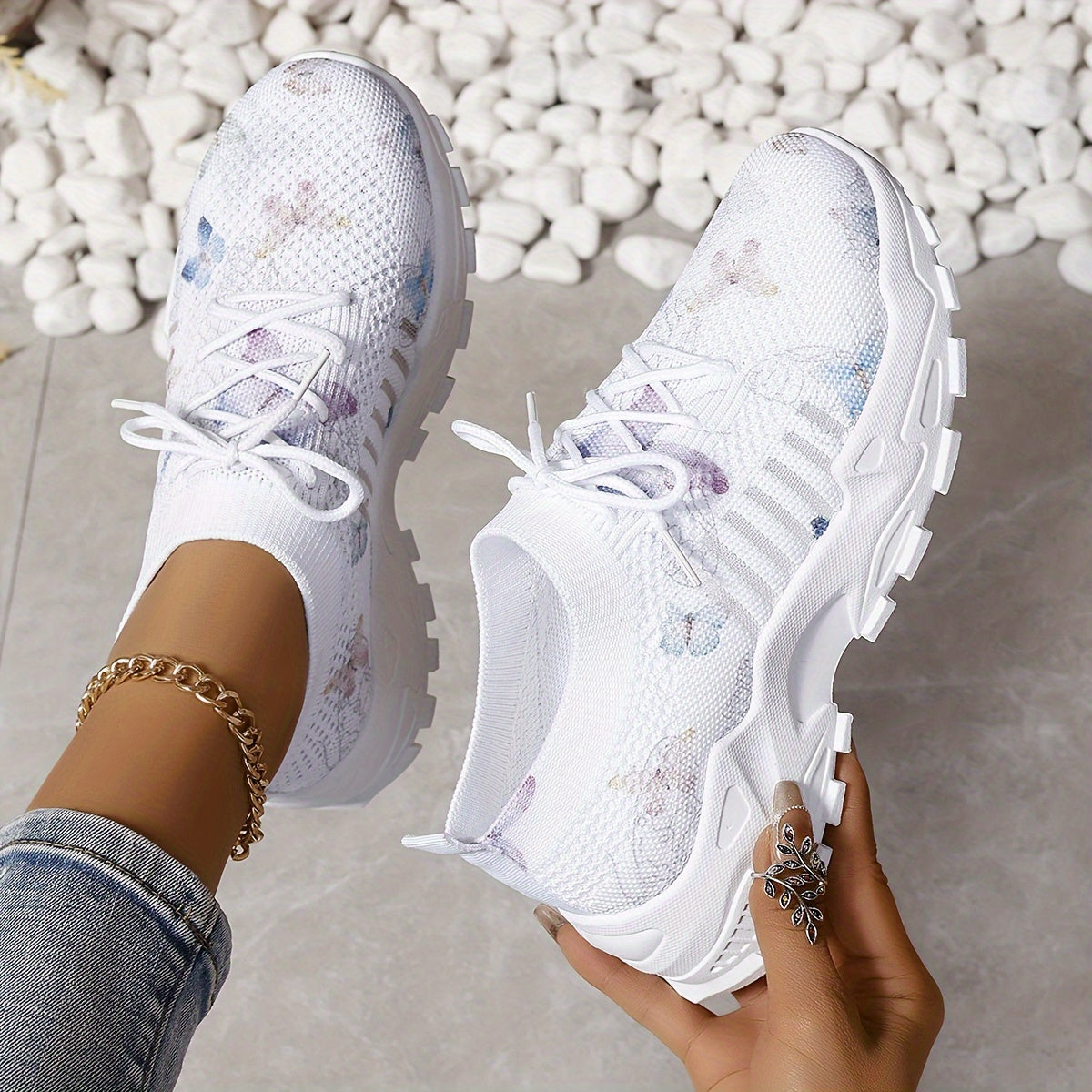 BEA / BUTTERFLY PATTERN SNEAKERS