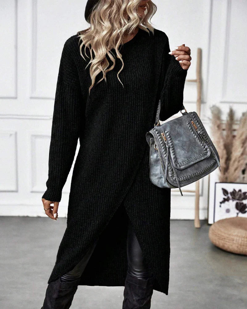 CHARLOTTE / ASYMMETRIC KNITTED PULLOVER